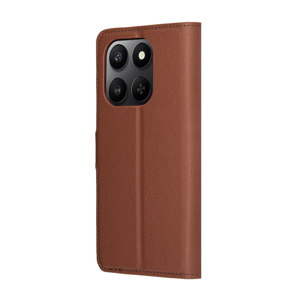 Husa tip carte pentru Honor 400 Smart 5G / 400 Smart 4G / X7d 4G, inchidere magnetica, Accesorio Leather Folio, Brown