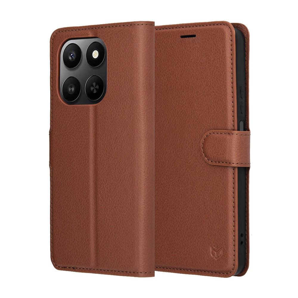 Husa tip carte pentru Honor 400 Smart 5G / 400 Smart 4G / X7d 4G, inchidere magnetica, Accesorio Leather Folio, Brown