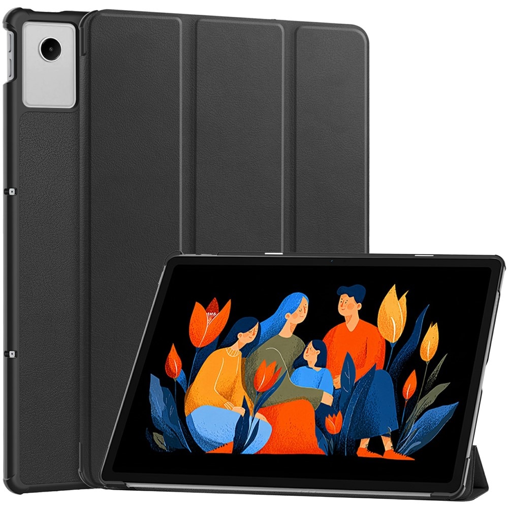 Husa tableta pentru Lenovo Idea Tab Plus 12.1, SKYDDAR INNOVATION, cu suport Multi-Unghi si functie Sleep/Wake, FoldPro, Negru, set cu sticker