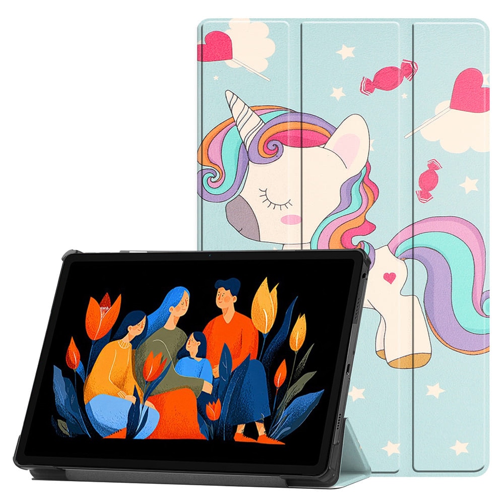 Husa pentru tableta Lenovo Idea Tab Plus 12.1, Accesorio Fold Pro, Unicorn