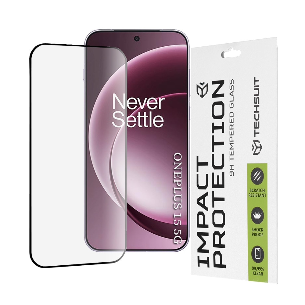 Folie pentru OnePlus 15 - Techsuit 111D Full Cover / Full Glue Glass - Black