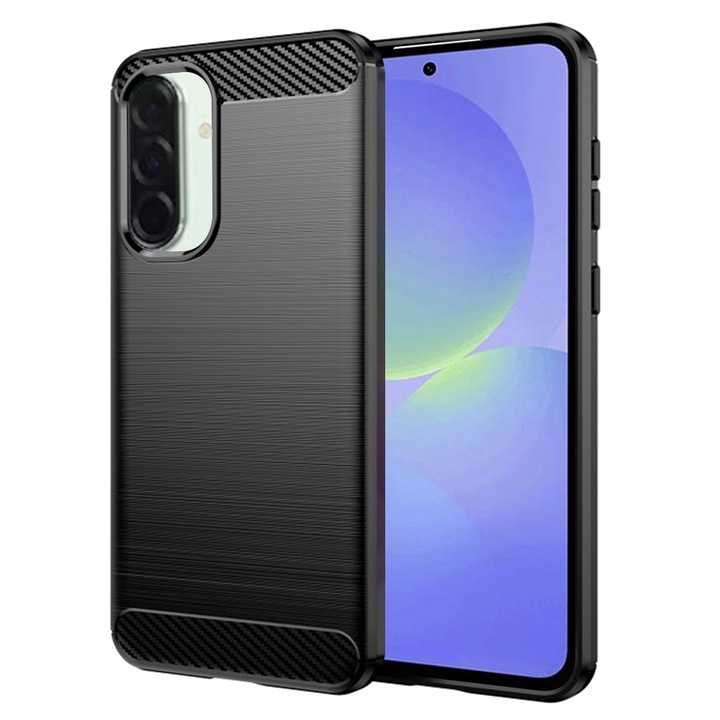 Husa pentru Samsung Galaxy A37 5G - Techsuit Carbon Silicone - Black