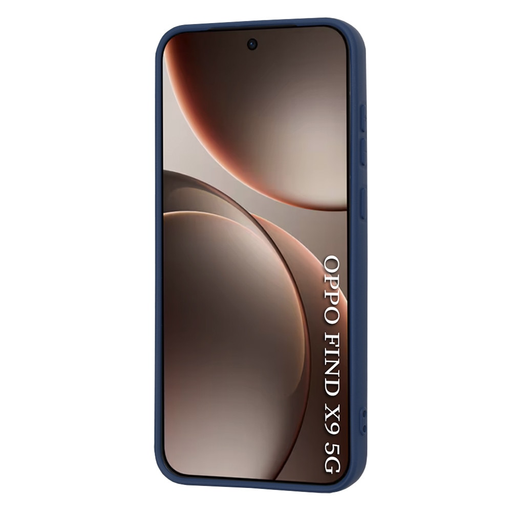 Husa pentru Oppo Find X9, SKYDDAR INNOVATION, din Silicon Catifelat, SoftElegance, set cu sticker, Bleumarin