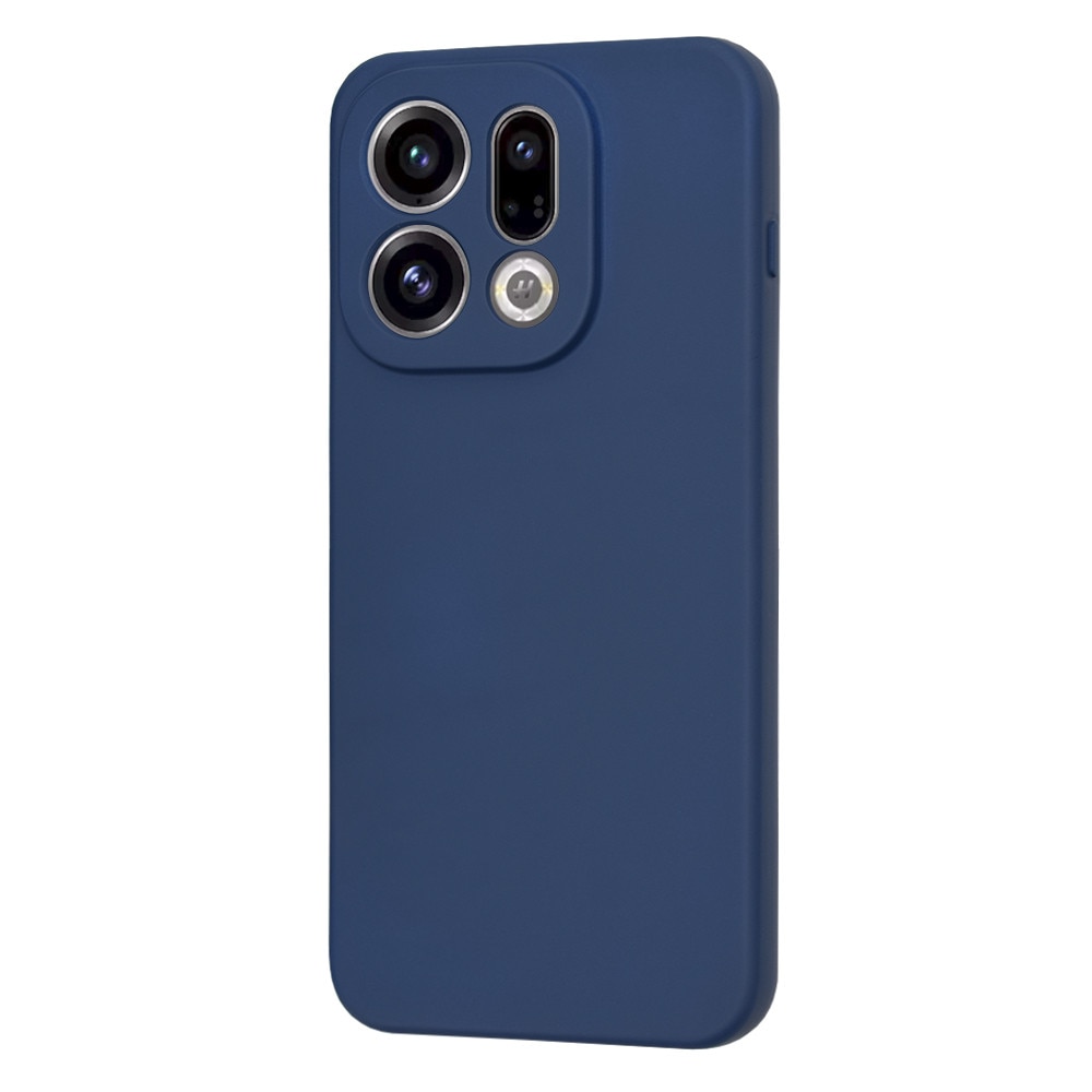 Husa pentru Oppo Find X9, SKYDDAR INNOVATION, din Silicon Catifelat, SoftElegance, set cu sticker, Bleumarin