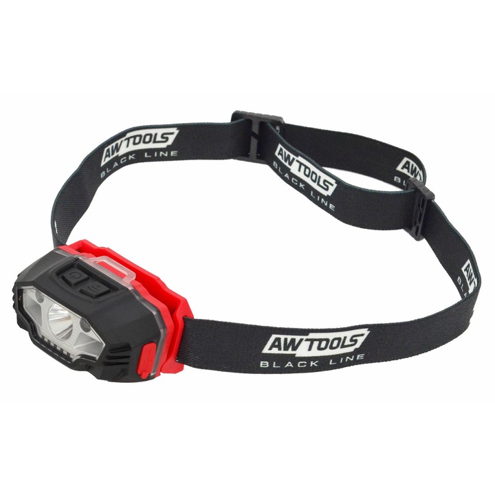 LED челник Awtools, 6 функции, водоустойчив, 65x35x40mm, черен