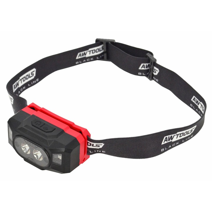 LED челник Awtools, 5 режима, водоустойчив, 75x40x40мм, черен