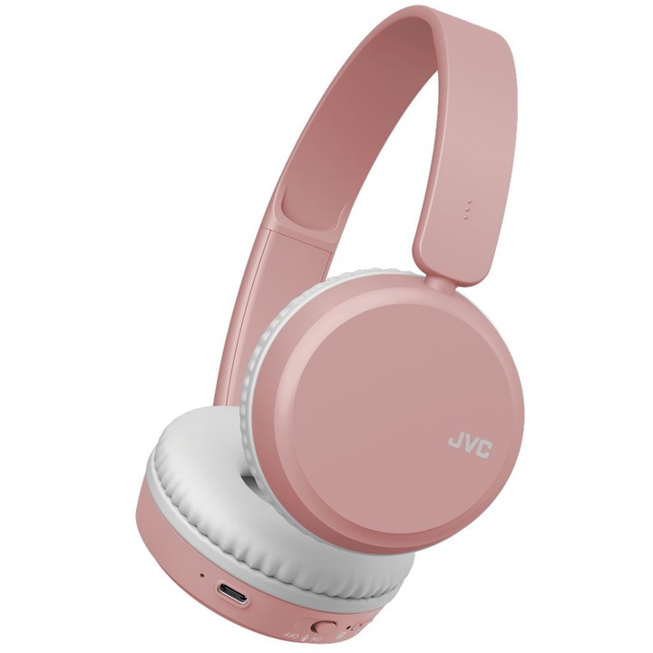 Casti audio On-Ear JVC HA-S36W-P-U, Bluetooth, Autonomie 35h, microfon, Roz