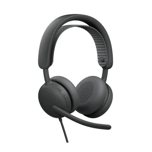 Casti cu fir Logitech Zone Wired 2, microfon, USB-C, 1,9m, grafit