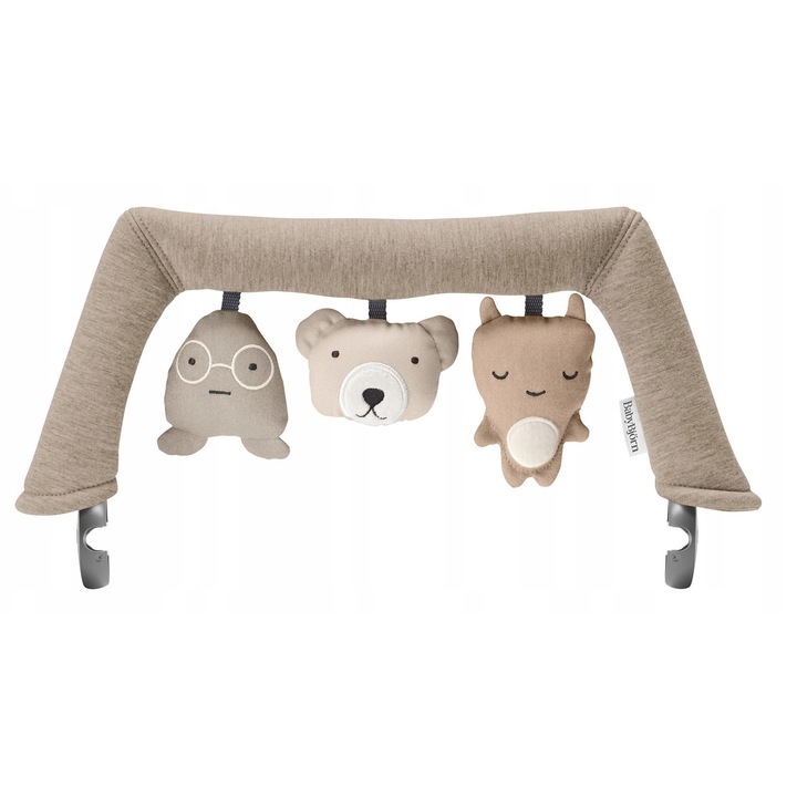 Jucărie balansoar BabyBjorn Soft Friends Neutrals, materiale sigure, culori neutre, fabricată în Suedia