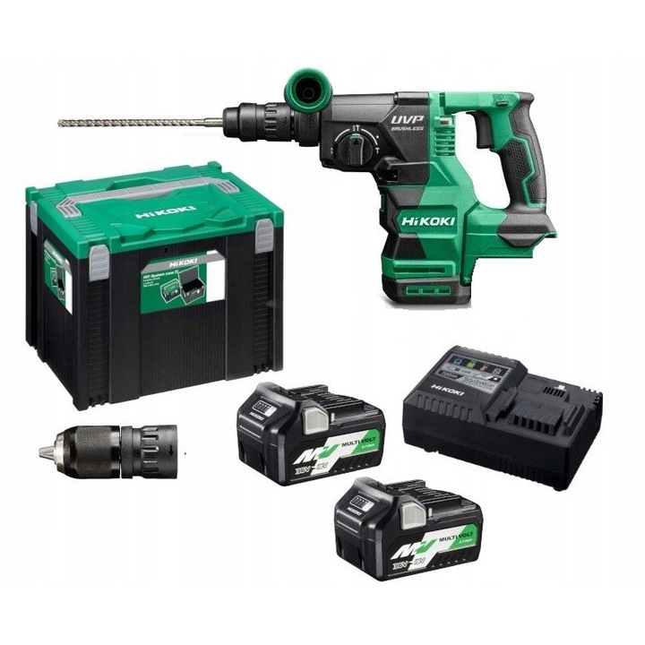 Ciocan Rotopercutor HiKOKI DH3628DC 36V, 3.2J, 2 acumulatori 4.0Ah, SDS-Plus, design ergonomic