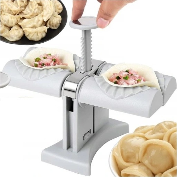 Forma Automata pentru Galuste si Ravioli, Dubla, Plastic, 20x12x17cm, 8.5cm