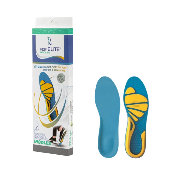 Talonete For Elite Daily Use Comfort & Stability Gel, pentru barbati, tehnologie cu gel activ, usor de decupat, marimea 40 - 45