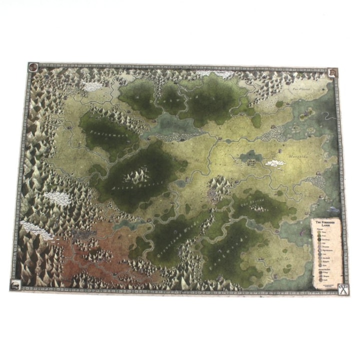 Primer Map Invisible Emag Forbidden Lands Cursed World Velvet A3 Map - Aksamitna Mapa RPG - eMAG.ro