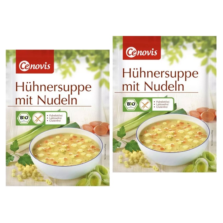 Supa bio de pui cu taitei, 30g cenovis x 2 buc