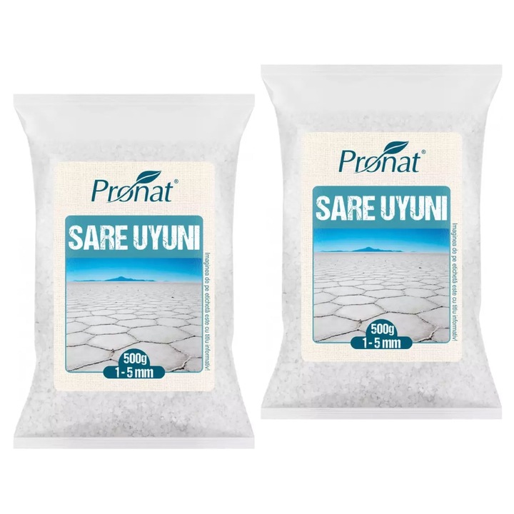 Sare Uyuni grunjoasa 1-5mm, 500g Pronat x 2 buc
