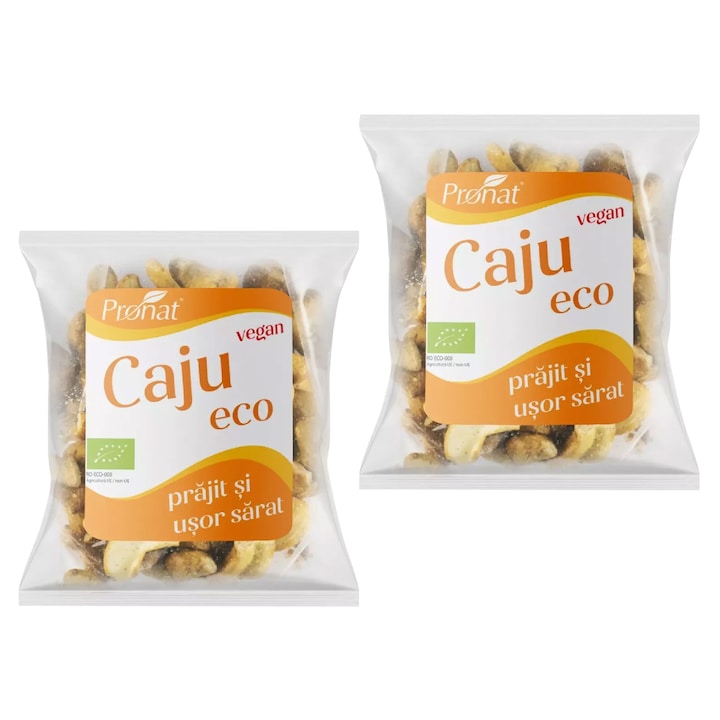 Nuci caju bio prajite si usor sarate 50g Pronat x 2 buc
