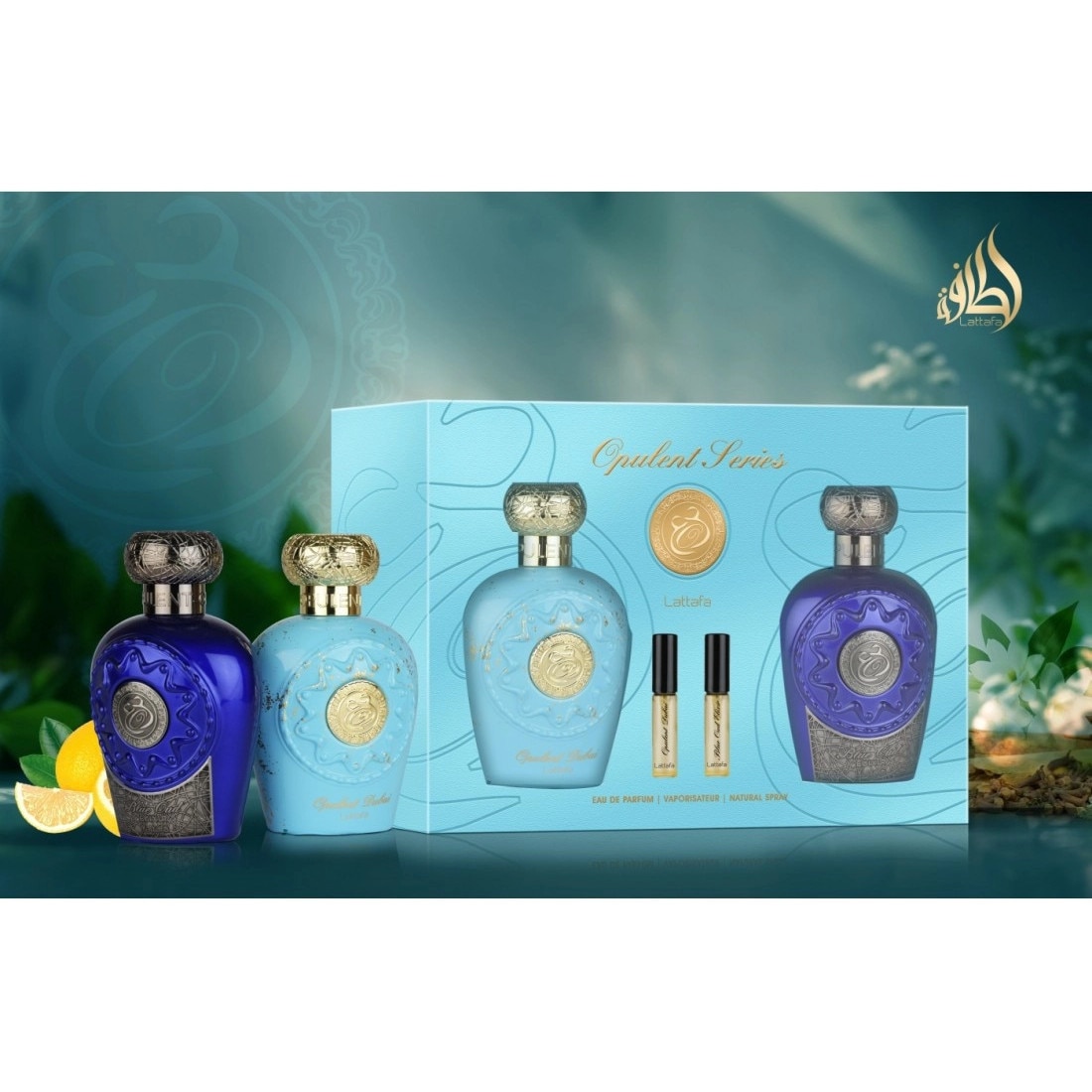 Set Parfumuri Lattafa, Opulent Dubai 100 ml & Opulent Blue Elixir