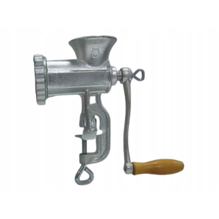 Masina manuala de macinat carne, fixare pe masa, constructie din fonta/inox, maner ergonomic, 10cm