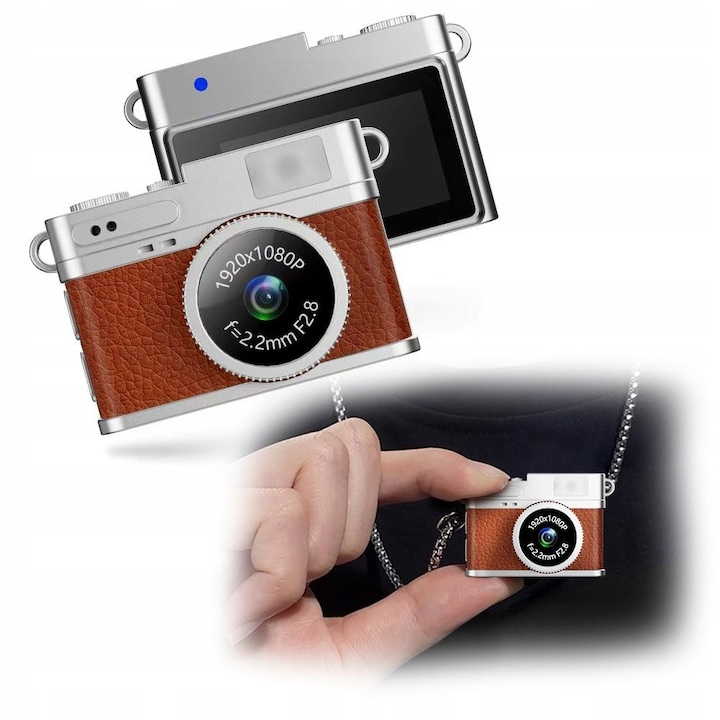 Aparate foto compacte HICSHON 48MP, 4K, zoom 16x, set complet cu card 32GB, 2 baterii, Negru