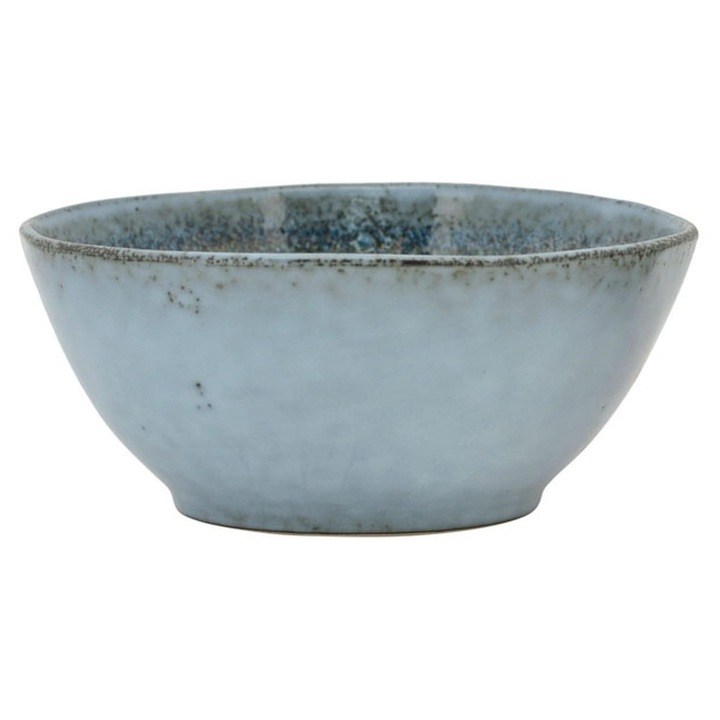 Bol din ceramica albastra, stil rustic, 20x20cm