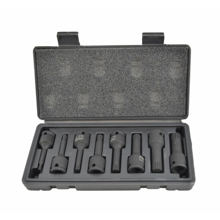 Set 8 chei spline Awtools, 1/2", 80mm, M5-M18, negru