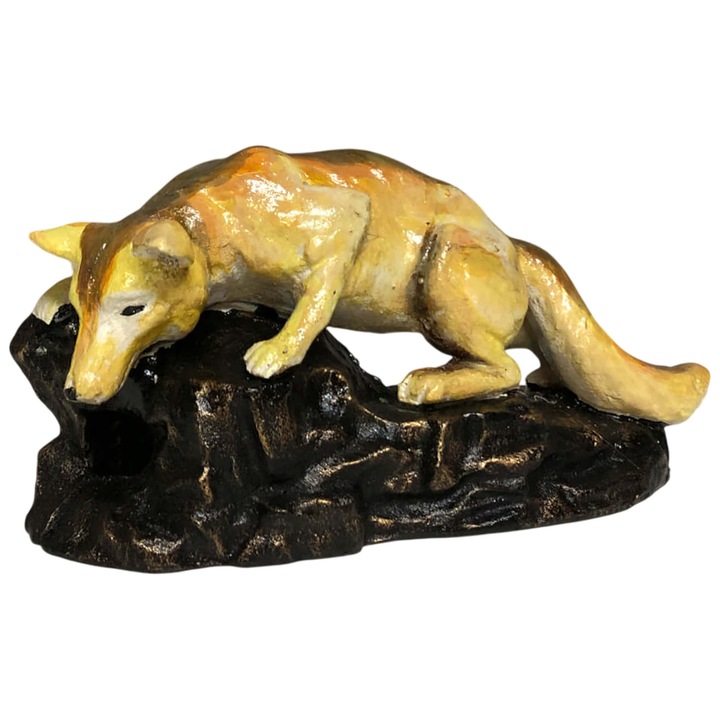 Figurina decorativa din metal, Lisa, ruda, 20x15cm, set