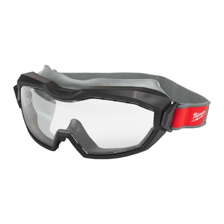Ochelari de protectie Milwaukee, lentile rezistente la zgarieturi, protectie impotriva aburirii, ventilare, negru
