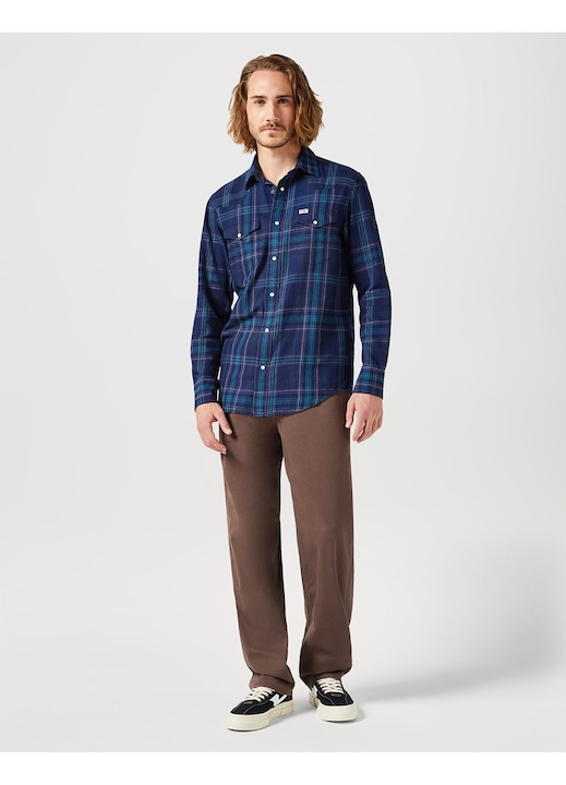 Pantaloni barbati, Wrangler, bumbac, maro