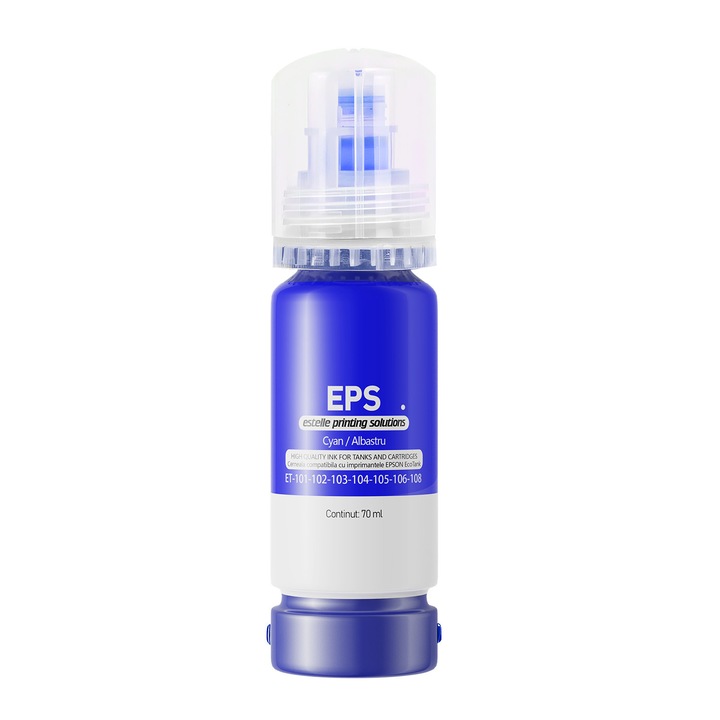 Set 6 culori cerneală EPS, pentru imprimante Epson ET-108/L18050/L8050, multicolor, 6 x 70 ml