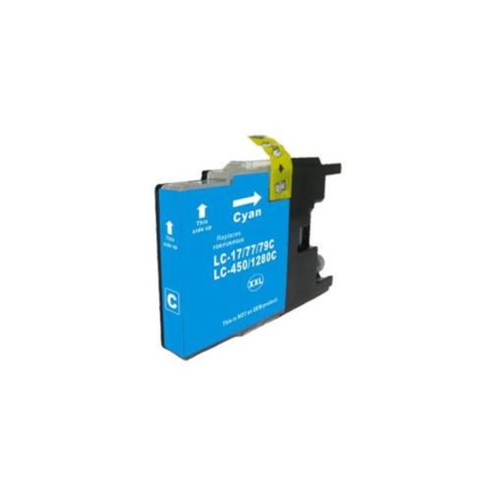 Kompatibilis tintasugaras patron, Brother, Bro LC1280XL C ink, cián, Kompatibilis a BROTHER MFC J5910DW, MFC J6710D, MFC6710DW, MFC 6910DW, MFC J6510DW nyomtatókkal