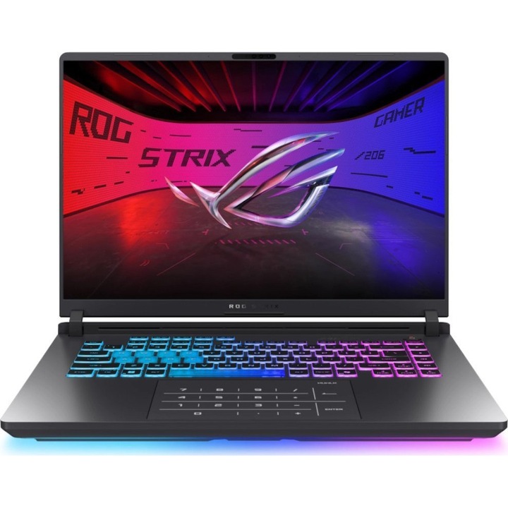 Лаптоп ASUS ROG Strix G16, 16" Full HD+, Intel® Core™ i5 13450HX до 4.6 GHz, 16 GB RAM DDR5 5600, 512 GB SSD, NVIDIA® GeForce® RTX 5050 8 GB, Free Dos, Eclipse Grey 512 GB