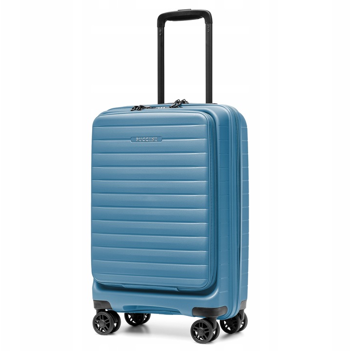 Kék PUCCINI PP028C-7 kabinbőrönd, polipropilén, 30L, laptoptartó