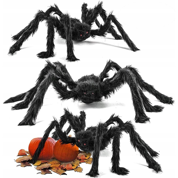 Paianjeni Decor Halloween XXL 75cm - Set 3 Bucati Realiste