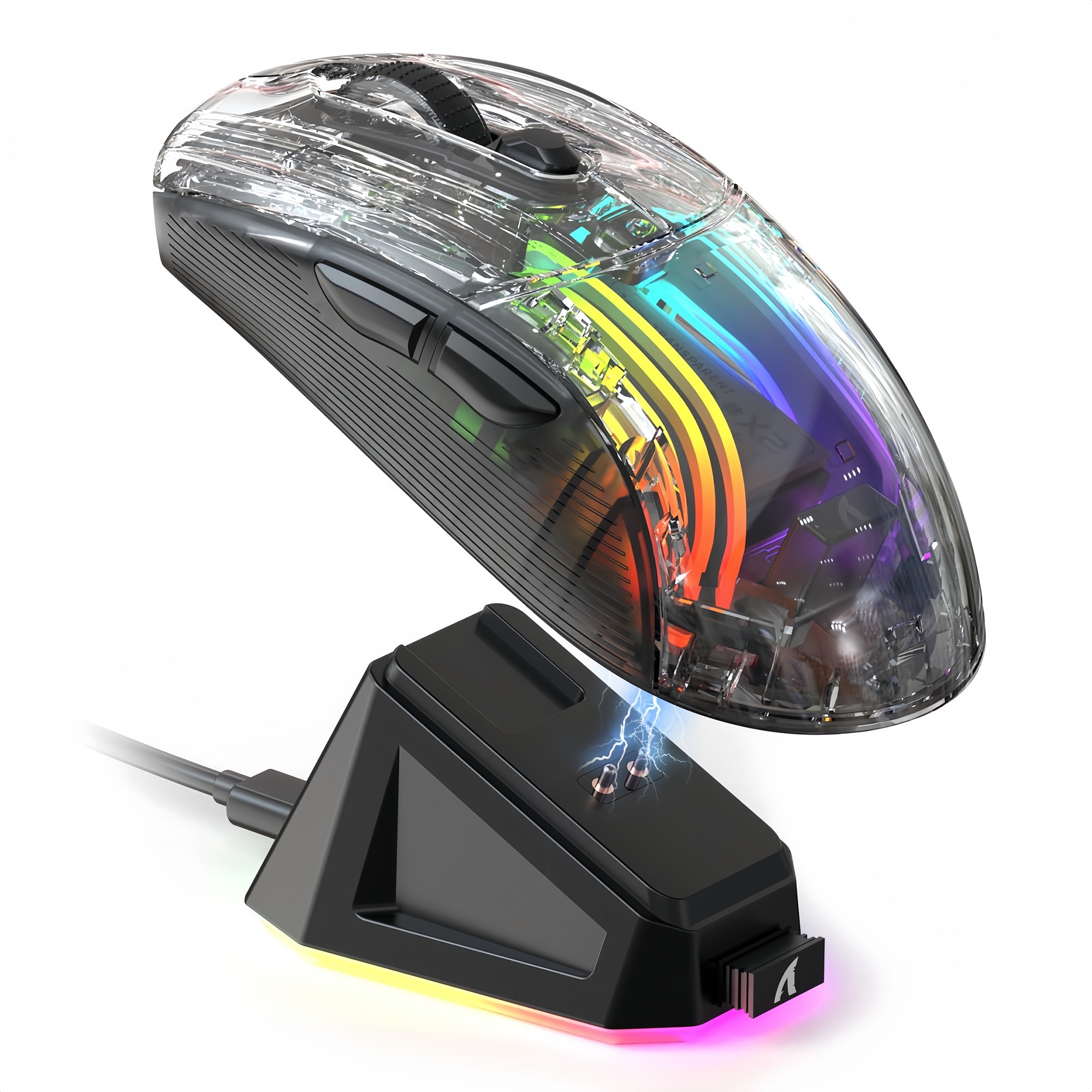 X2 Pro Wireless Gaming Mouse with RGB Charging Dock, Tri-Mode PC Gaming ...