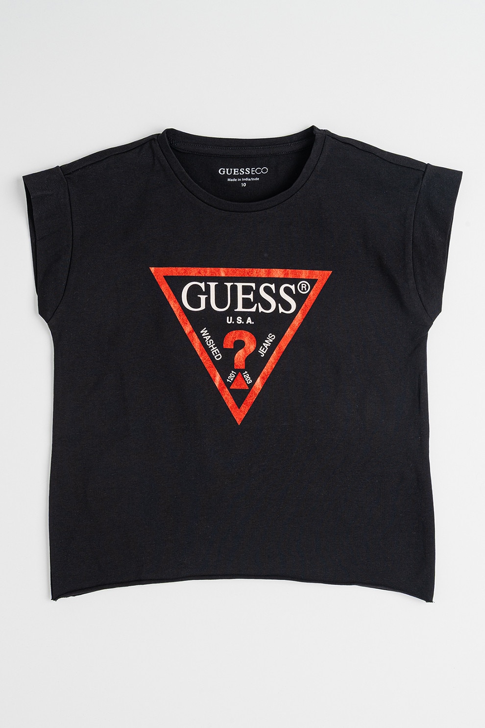 GUESS KIDS, Tricou cu imprimeu logo, Rosu, Alb, Negru, 167 CM