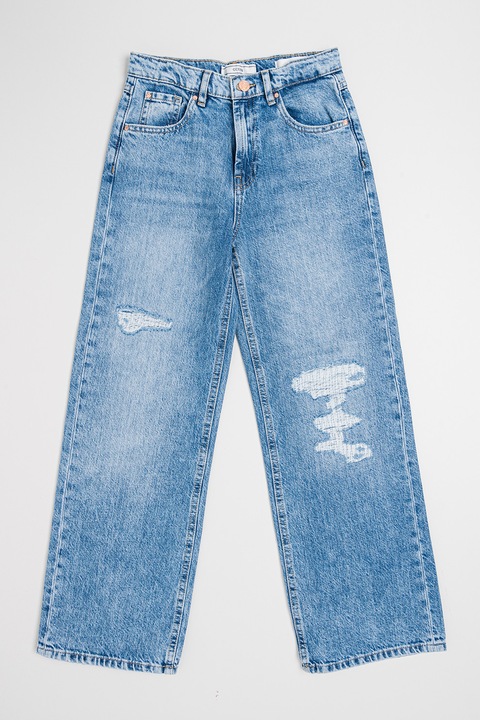 GUESS KIDS, Blugi relaxed-fit cu perforatii, Albastru deschis, 157-166 CM