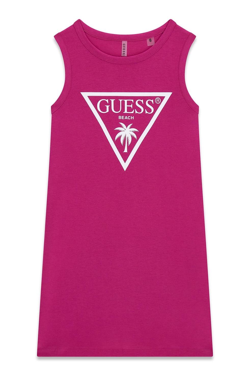 GUESS KIDS, Rochie din bumbac cu imprimeu, Fucsia, 125-135 CM