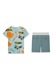 GUESS KIDS, Set de tricou si bermude, Albastru pal, Verde sparanghel, 118-122 CM