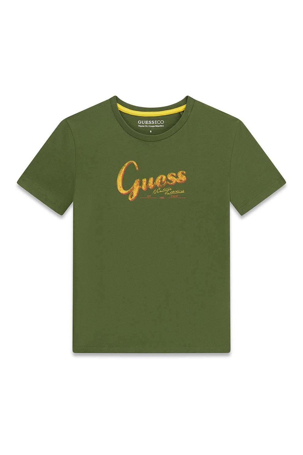GUESS KIDS, Tricou regular fit cu imprimeu logo, Kaki, 157-166 CM
