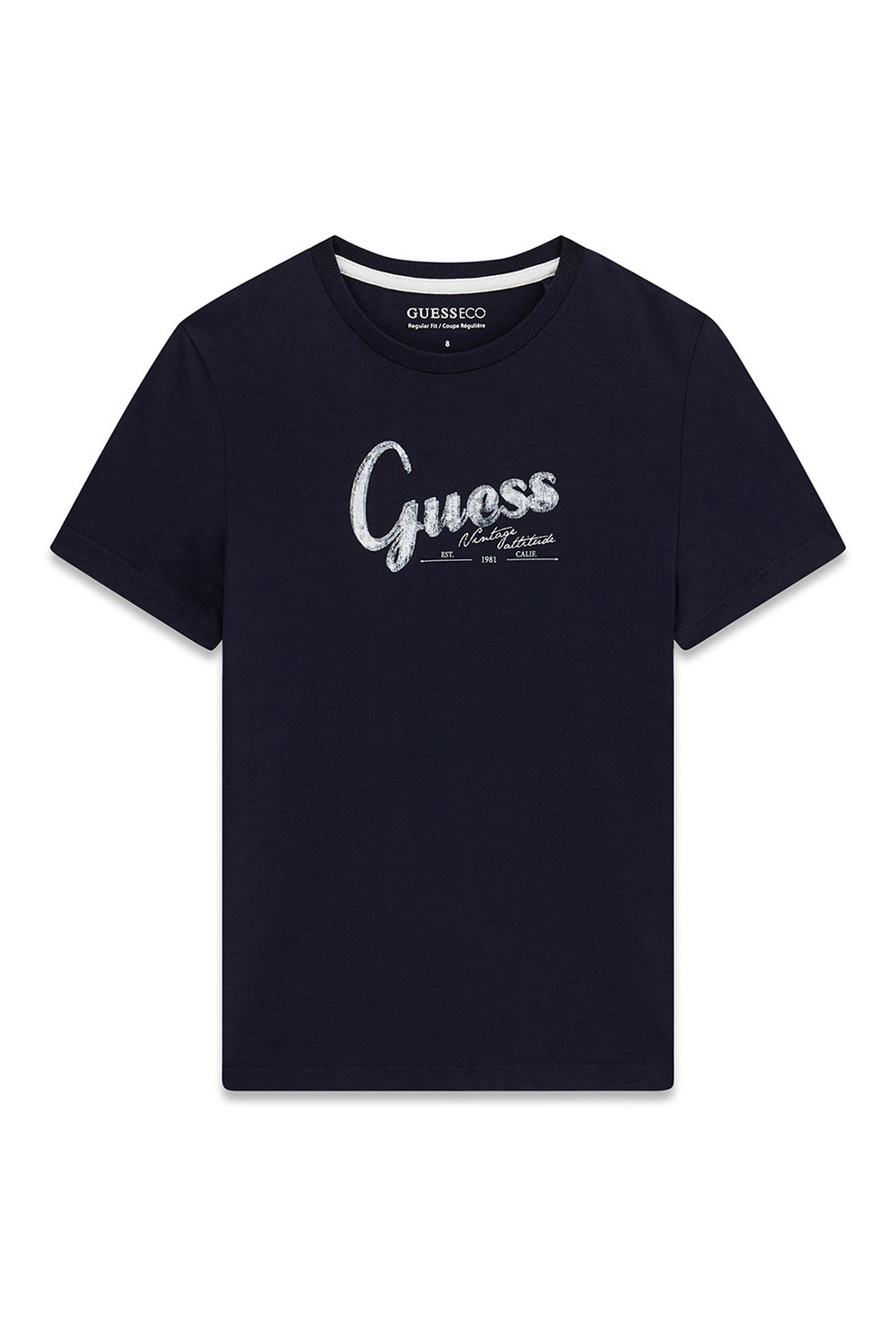 GUESS KIDS, Tricou regular fit cu imprimeu logo, Albastru ultramarin, Alb murdar, 147-157 CM
