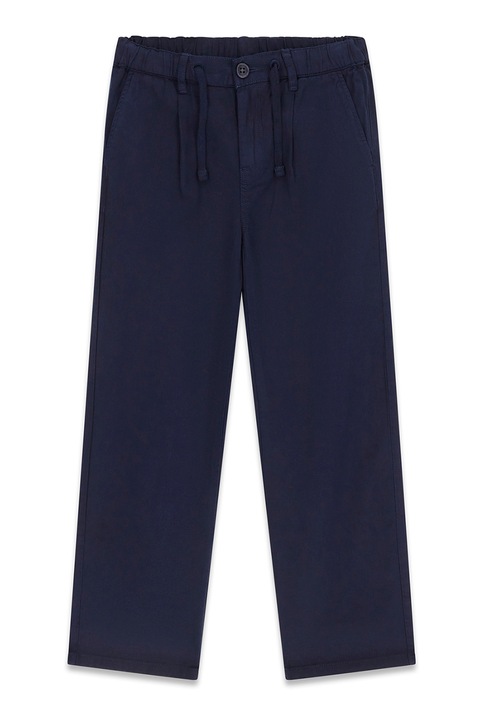 GUESS KIDS, Pantaloni din amestec de lyocell cu snur de ajustare, Bleumarin