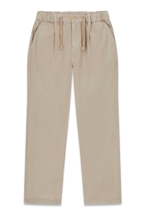 GUESS KIDS, Pantaloni din amestec de lyocell cu snur de ajustare, Maro nisip