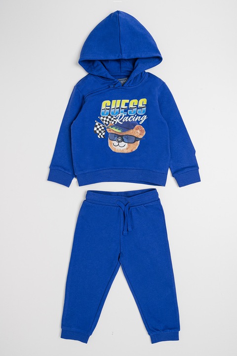 GUESS KIDS, Trening cu imprimeu logo si gluga, Violet