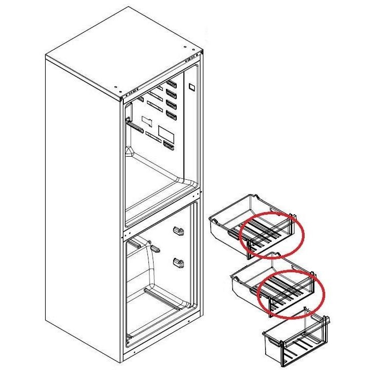 Clapeta sertar congelator Arctic Beko 4641000400 pentru frigider
