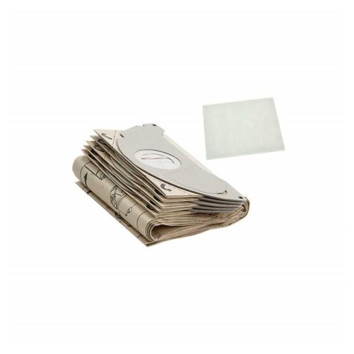 Set 5 Saci si Microfiltru Aspirator Karcher KFI252 Original 6.904-143.0