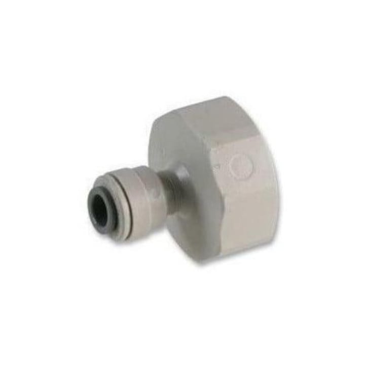 Racord Furtun Apa John Guest 1/4" x 3/4" pentru Frigider Side by Side Whirlpool, compatibilitate universală, diametru exterior 6.3 mm
