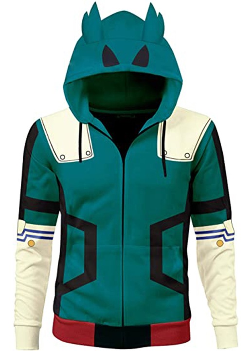 Блуза с качулка My Hero Academia, 3D печат, многоцветна, размер 5XL
