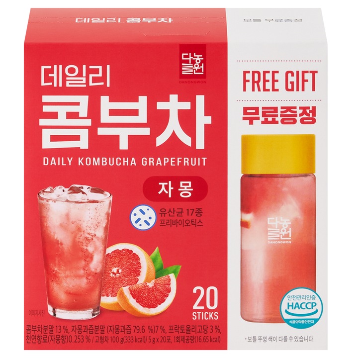 Danongwon Daily Kombucha Tea Instant Teapor - Grapefruit ízesítésű 5gx20db