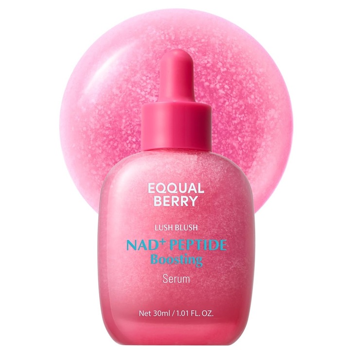 Ser anti-îmbătrânire Eqqualberry NAD+ Peptide, 30 ml, colagen vegan, 15 peptide biomimetice