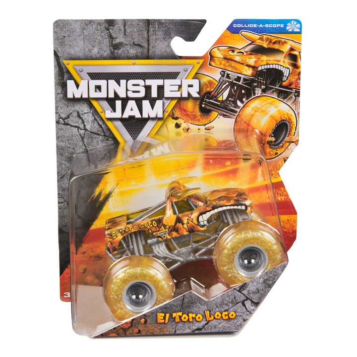 Masinuta Metalica Monster Jam Collide A Scope El Toro Loco, Scara 1 la 64